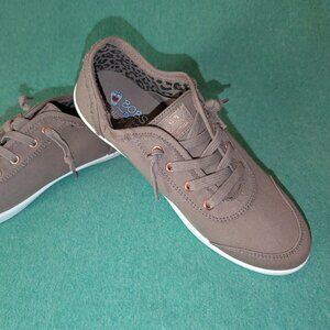Skechers BOBS B Cute Sneakers, Raw Edge, Taupe, Size 8